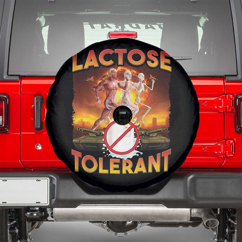 Funny Lactose Tolerant Spare Tire Cover Ironic Sarcastic Funny Humor Cringe Meme - Wonder Print Shop