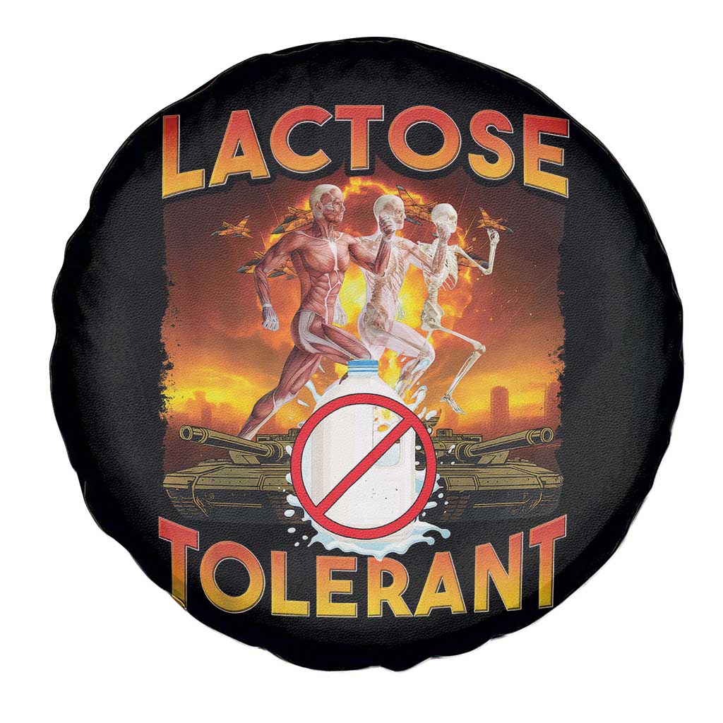 Funny Lactose Tolerant Spare Tire Cover Ironic Sarcastic Funny Humor Cringe Meme - Wonder Print Shop