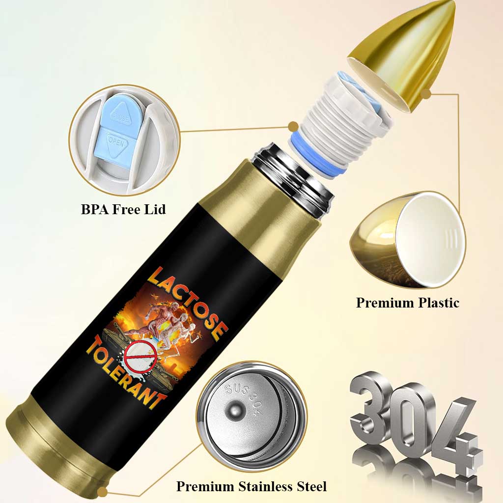 Funny Lactose Tolerant Bullet Tumbler Ironic Sarcastic Funny Humor Cringe Meme - Wonder Print Shop