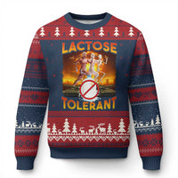 Funny Lactose Tolerant Ugly Christmas Sweater Ironic Sarcastic Funny Humor Cringe Meme - Wonder Print Shop