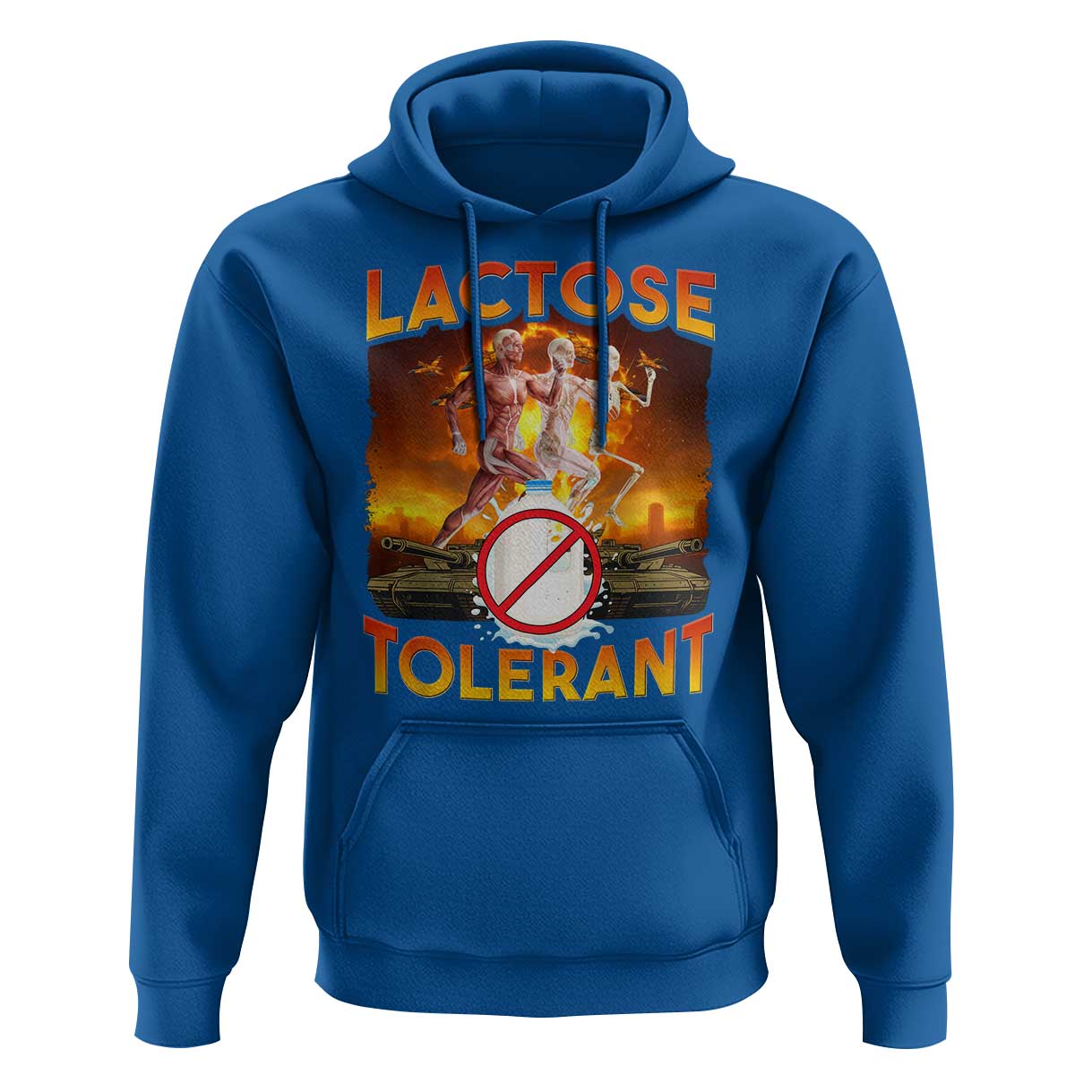 Funny Lactose Tolerant Hoodie Ironic Sarcastic Funny Humor Cringe Meme - Wonder Print Shop