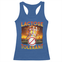 Funny Lactose Tolerant Racerback Tank Top Ironic Sarcastic Funny Humor Cringe Meme - Wonder Print Shop