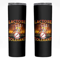 Funny Lactose Tolerant Skinny Tumbler Ironic Sarcastic Funny Humor Cringe Meme - Wonder Print Shop