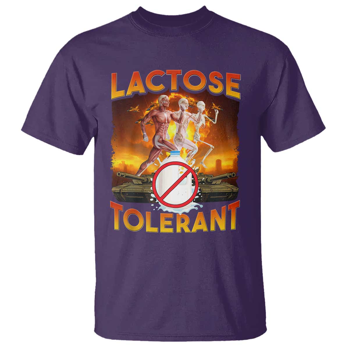 Funny Lactose Tolerant T Shirt Ironic Sarcastic Funny Humor Cringe Meme - Wonder Print Shop