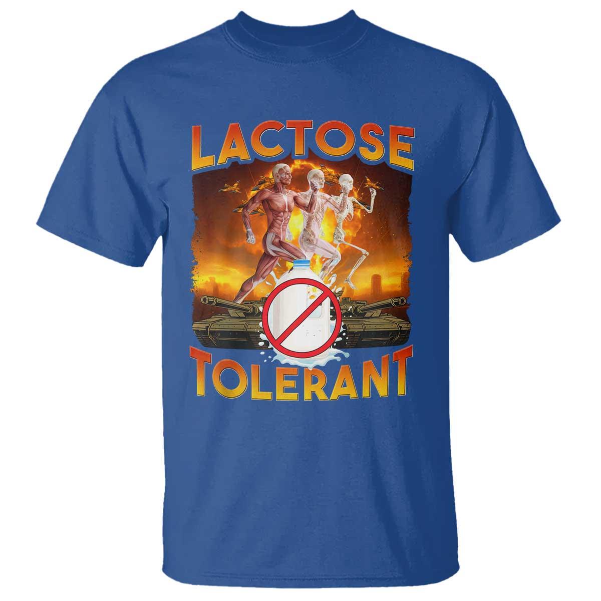 Funny Lactose Tolerant T Shirt Ironic Sarcastic Funny Humor Cringe Meme - Wonder Print Shop