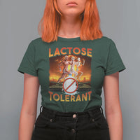 Funny Lactose Tolerant T Shirt For Women Ironic Sarcastic Funny Humor Cringe Meme - Wonder Print Shop