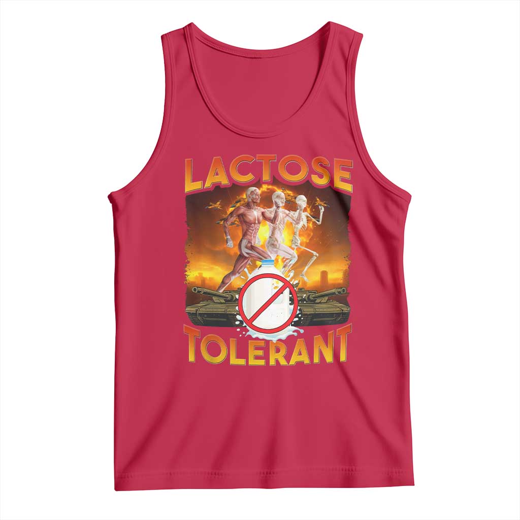 Funny Lactose Tolerant Tank Top Ironic Sarcastic Funny Humor Cringe Meme - Wonder Print Shop