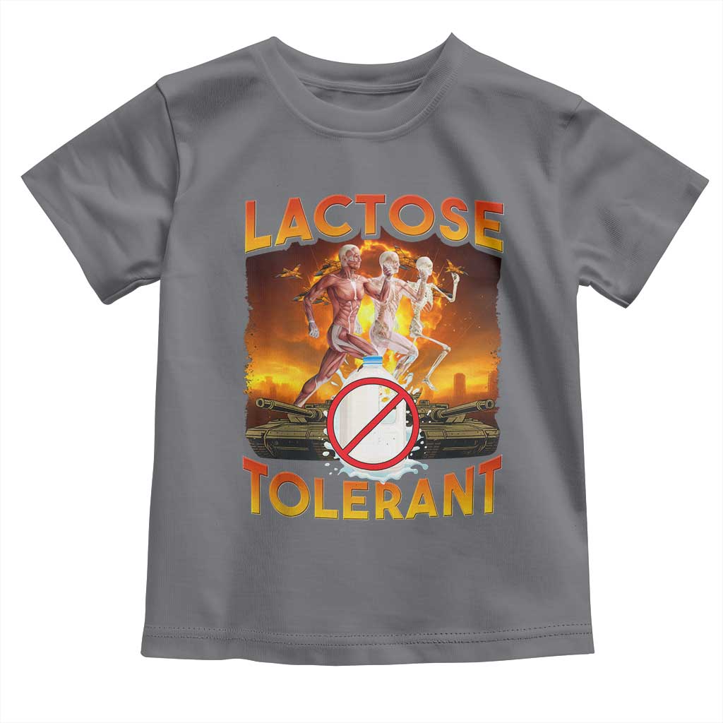 Funny Lactose Tolerant Toddler T Shirt Ironic Sarcastic Funny Humor Cringe Meme - Wonder Print Shop