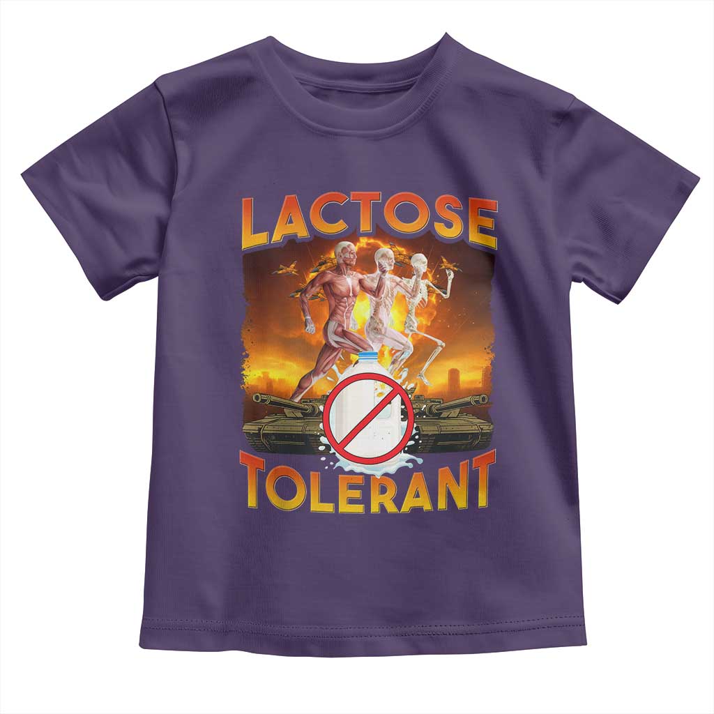 Funny Lactose Tolerant Toddler T Shirt Ironic Sarcastic Funny Humor Cringe Meme - Wonder Print Shop