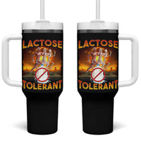 Funny Lactose Tolerant Tumbler With Handle Ironic Sarcastic Funny Humor Cringe Meme - Wonder Print Shop