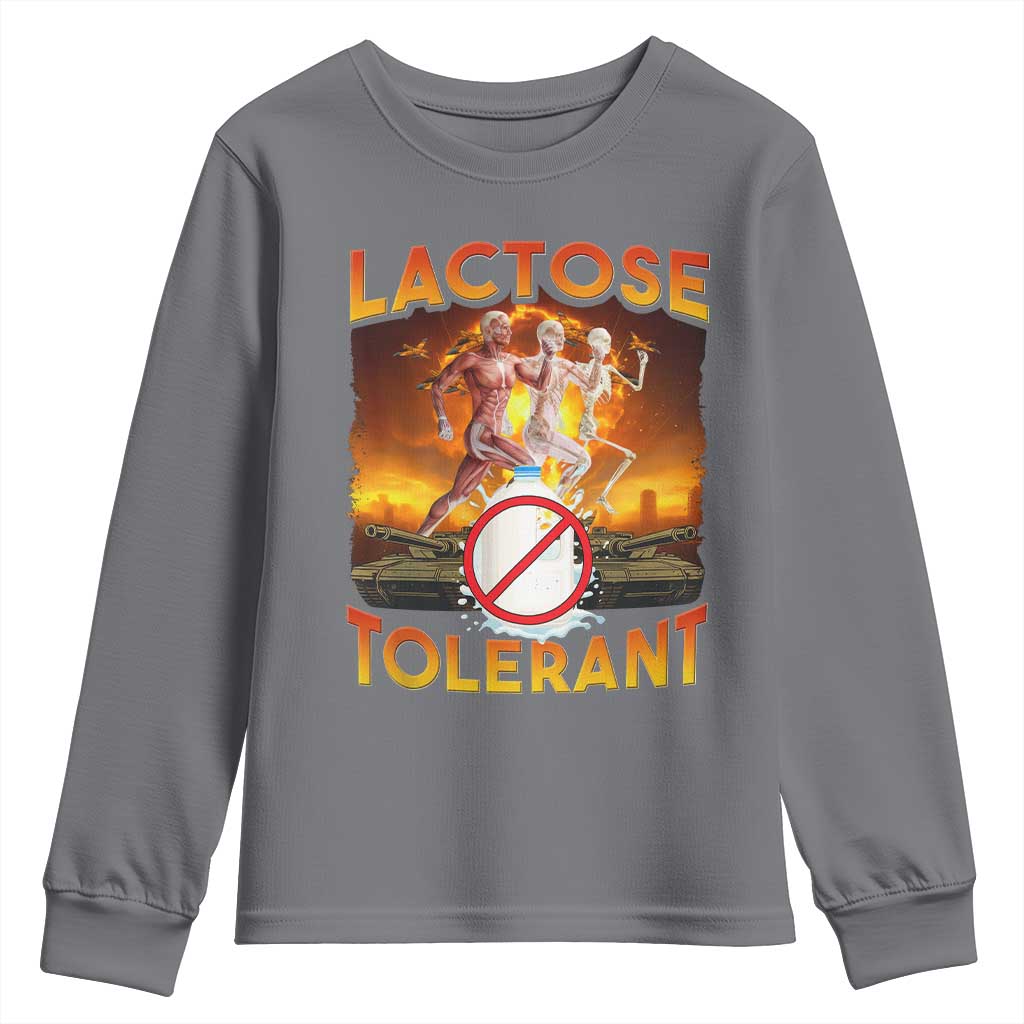 Funny Lactose Tolerant Youth Sweatshirt Ironic Sarcastic Funny Humor Cringe Meme - Wonder Print Shop