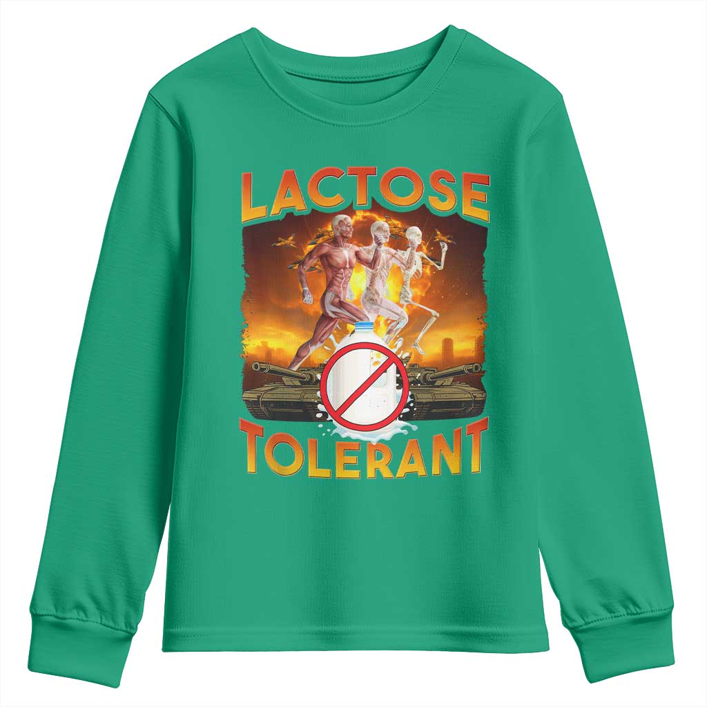 Funny Lactose Tolerant Youth Sweatshirt Ironic Sarcastic Funny Humor Cringe Meme - Wonder Print Shop