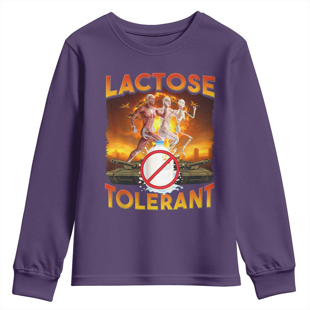 Funny Lactose Tolerant Youth Sweatshirt Ironic Sarcastic Funny Humor Cringe Meme - Wonder Print Shop