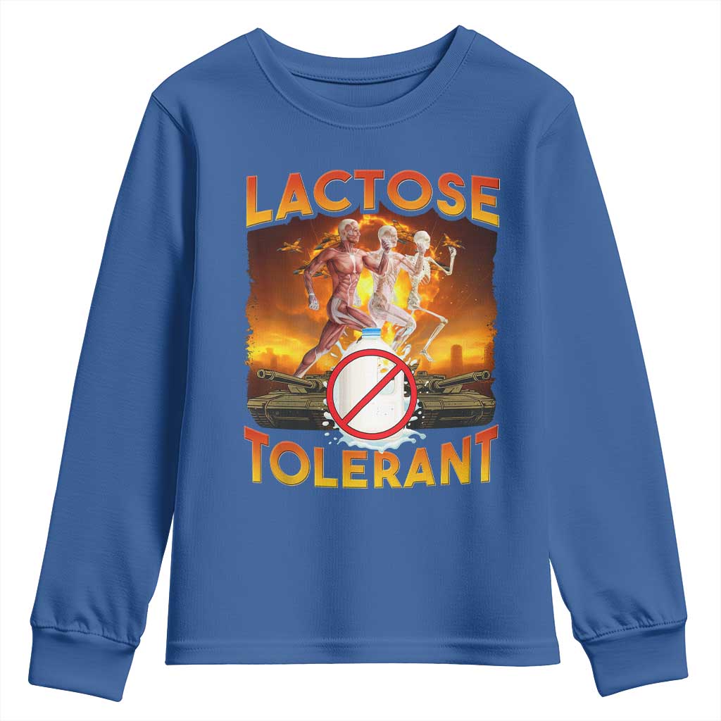 Funny Lactose Tolerant Youth Sweatshirt Ironic Sarcastic Funny Humor Cringe Meme - Wonder Print Shop