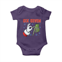 Funny 67 Christmas Baby Onesie Six Seven Meme Santa Skeleton Hands Gesture Gen Alpha - Wonder Print Shop