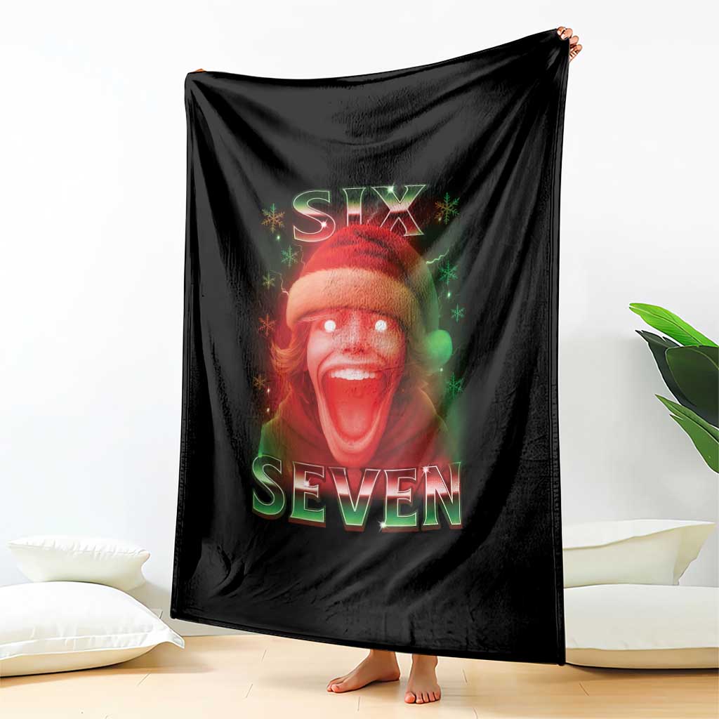 67 Six Seven Christmas Meme Throw Blanket The Mason 67 Kid Gen Alpha Slang - Wonder Print Shop