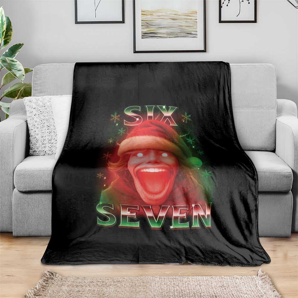 67 Six Seven Christmas Meme Throw Blanket The Mason 67 Kid Gen Alpha Slang - Wonder Print Shop
