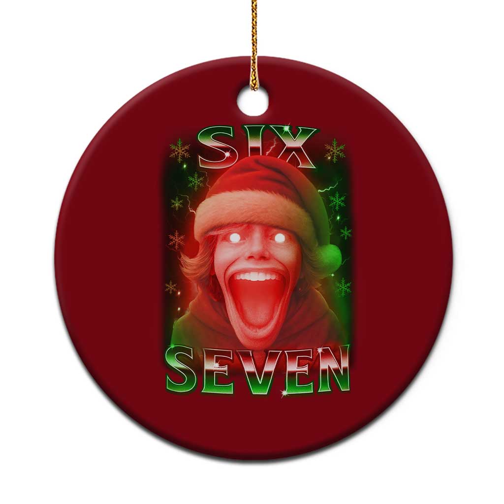 67 Six Seven Xmas Meme Ceramic Ornament The Mason 67 Kid Gen Alpha Slang - Wonder Print Shop