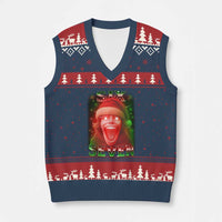 67 Six Seven Xmas Meme V-Neck Knit Sweater Vest The Mason 67 Kid Gen Alpha Slang - Wonder Print Shop