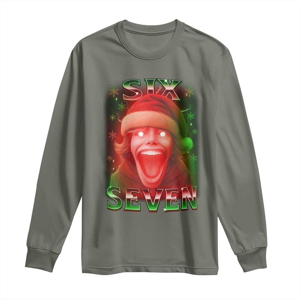 67 Six Seven Christmas Meme Long Sleeve Shirt The Mason 67 Kid Gen Alpha Slang - Wonder Print Shop