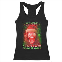 67 Six Seven Christmas Meme Racerback Tank Top The Mason 67 Kid Gen Alpha Slang - Wonder Print Shop