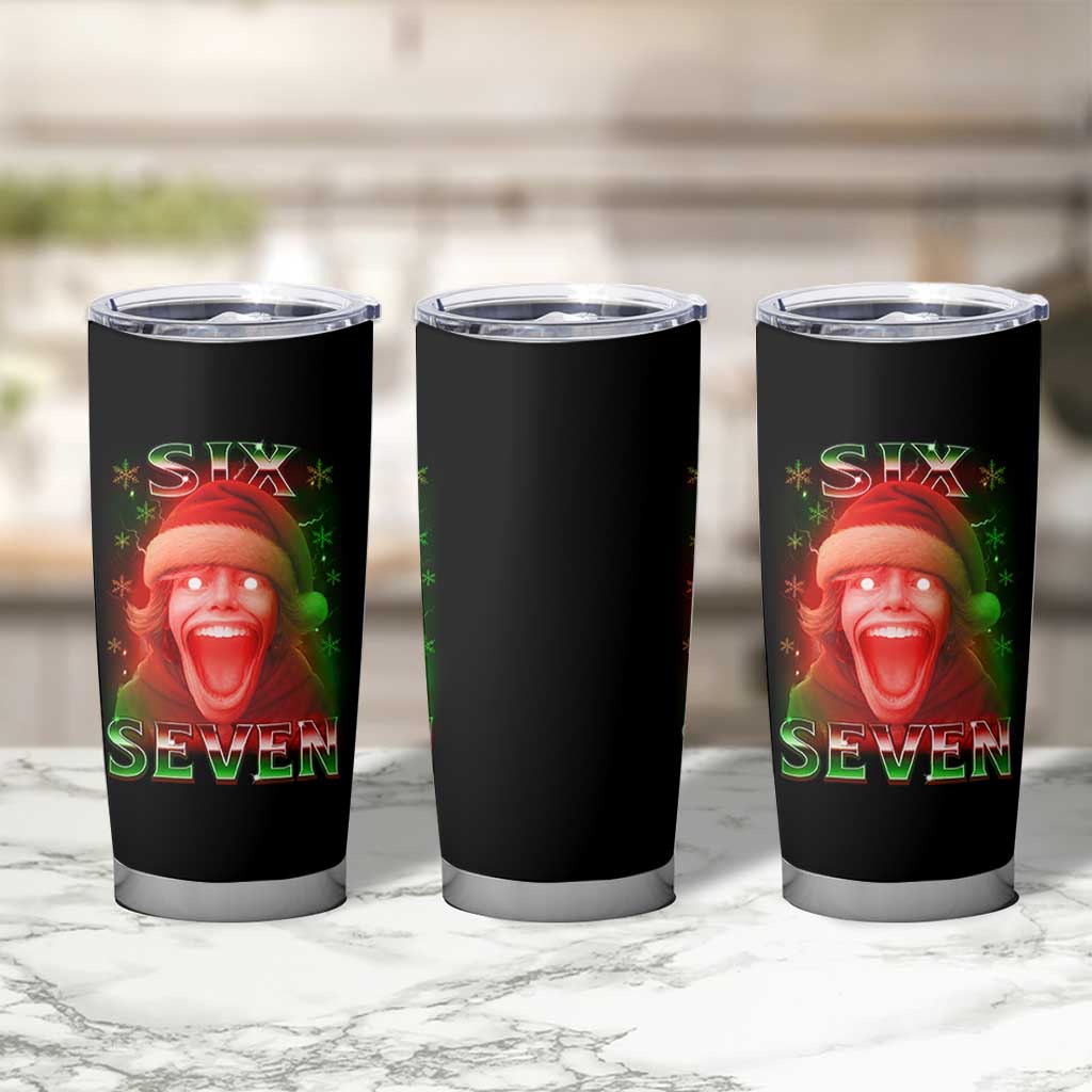 67 Six Seven Christmas Meme Tumbler Cup The Mason 67 Kid Gen Alpha Slang - Wonder Print Shop