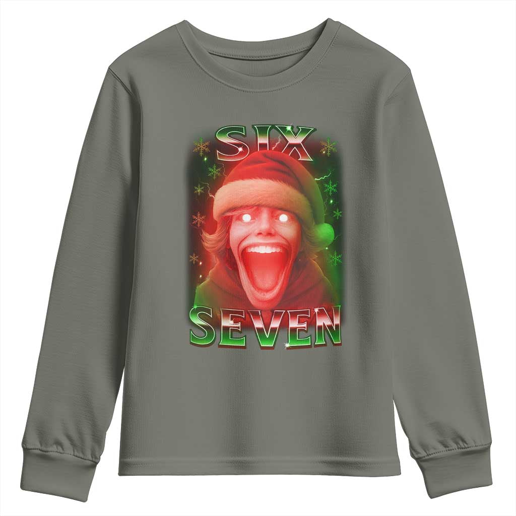 67 Six Seven Christmas Meme Youth Sweatshirt The Mason 67 Kid Gen Alpha Slang - Wonder Print Shop