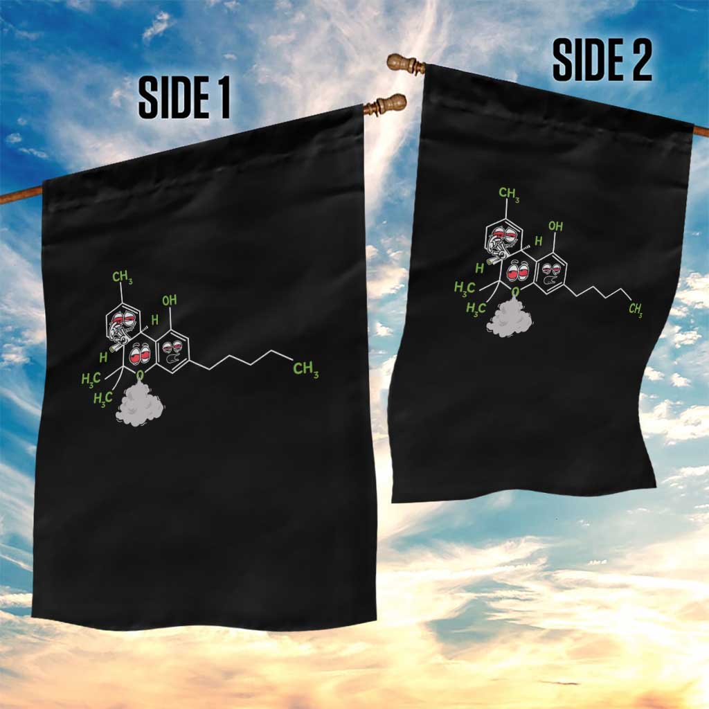 Cannabis Weed Garden Flag Molecule THC Marijuana Stoner - Wonder Print Shop