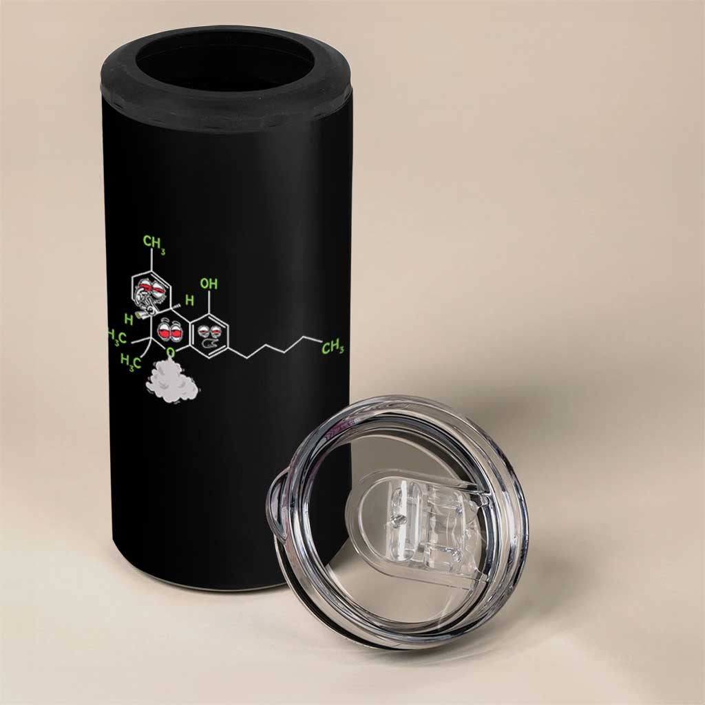 Cannabis Weed 4 in 1 Can Cooler Tumbler Molecule THC Marijuana Stoner - Wonder Print Shop