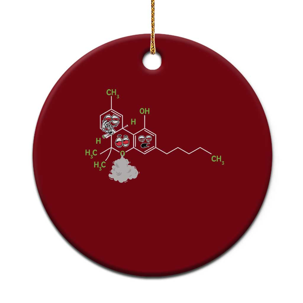 Cannabis Weed Ceramic Ornament Molecule THC Marijuana Stoner - Wonder Print Shop