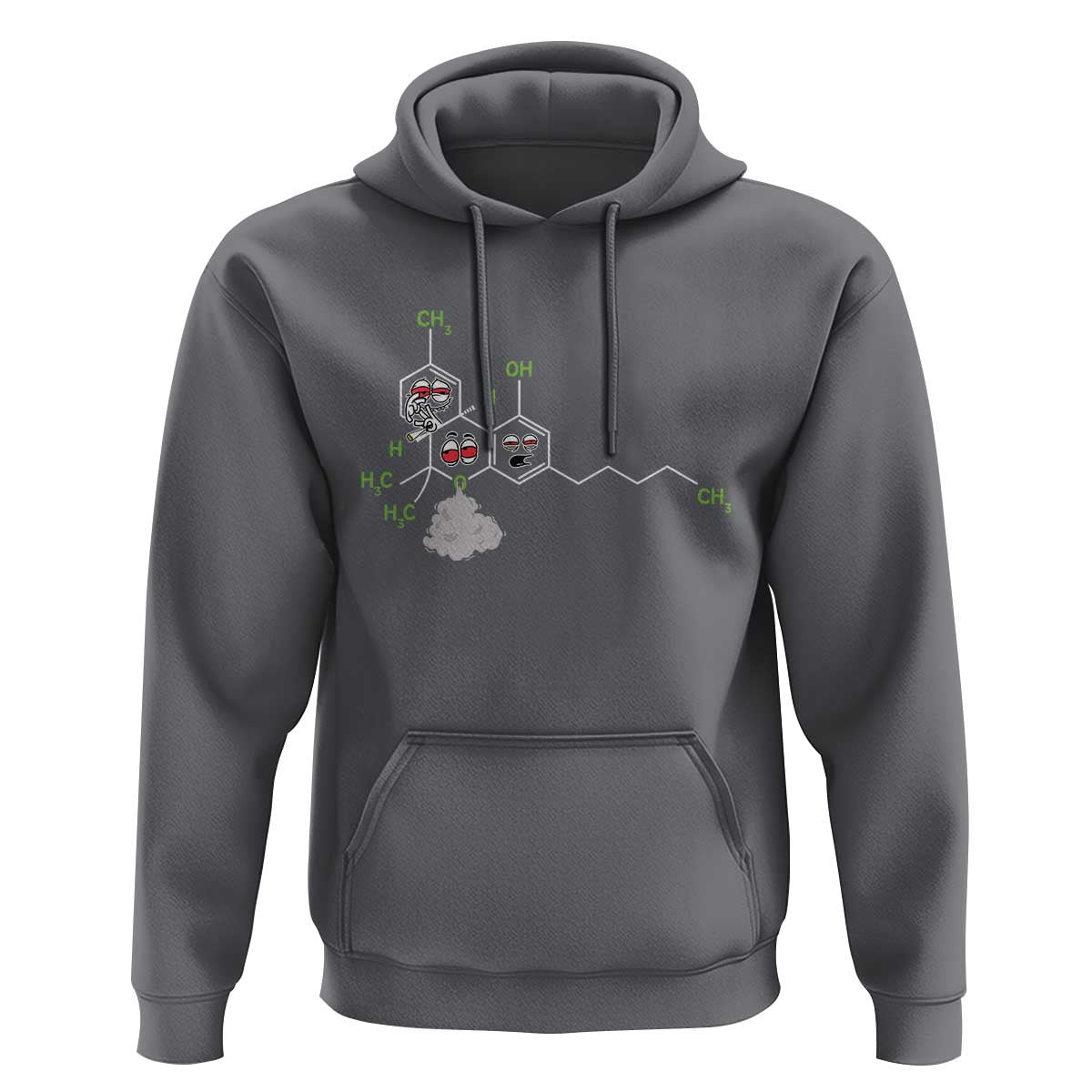 Cannabis Weed Hoodie Molecule THC Marijuana Stoner - Wonder Print Shop