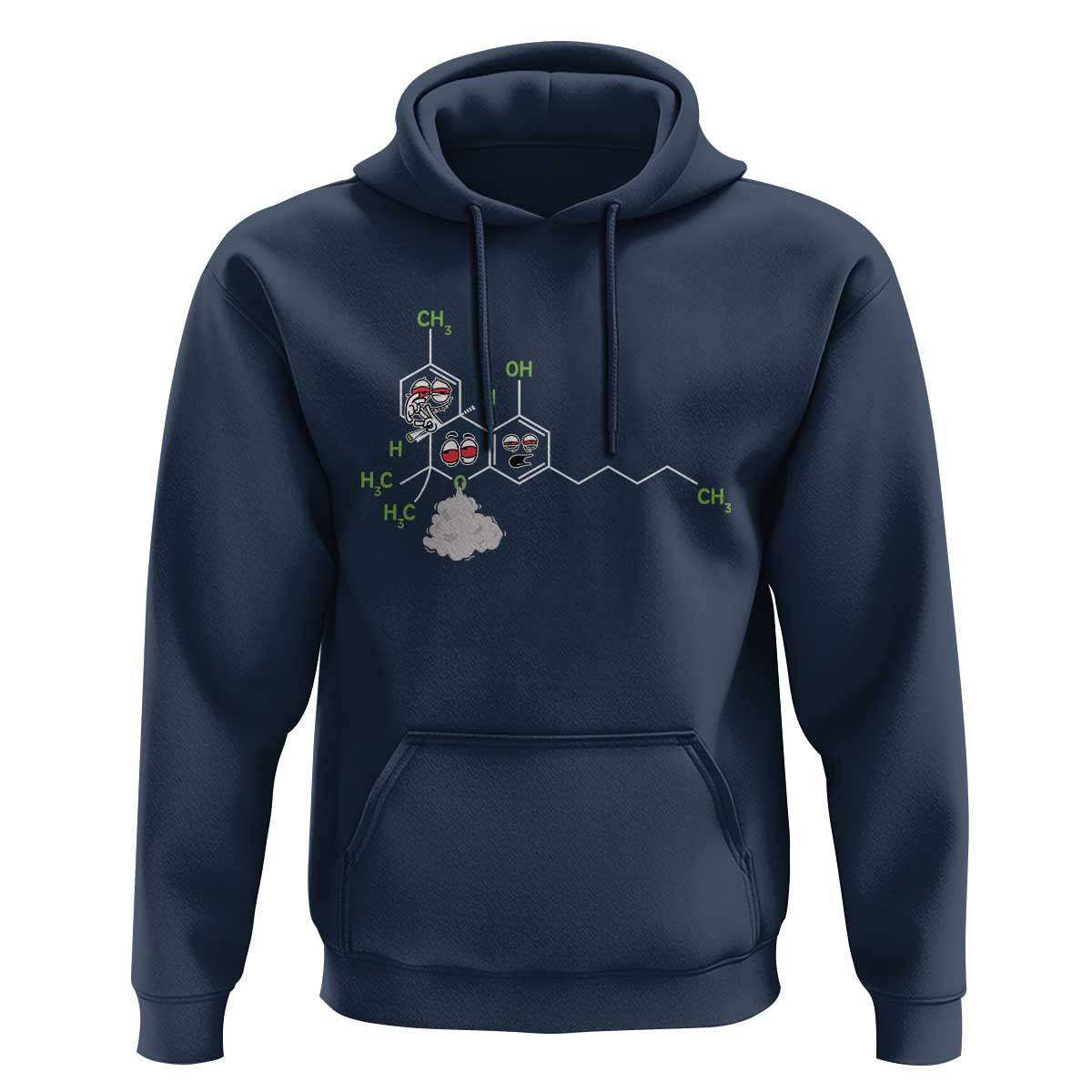 Cannabis Weed Hoodie Molecule THC Marijuana Stoner - Wonder Print Shop