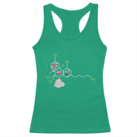 Cannabis Weed Racerback Tank Top Molecule THC Marijuana Stoner - Wonder Print Shop