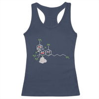 Cannabis Weed Racerback Tank Top Molecule THC Marijuana Stoner - Wonder Print Shop