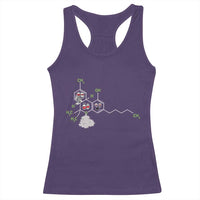 Cannabis Weed Racerback Tank Top Molecule THC Marijuana Stoner - Wonder Print Shop