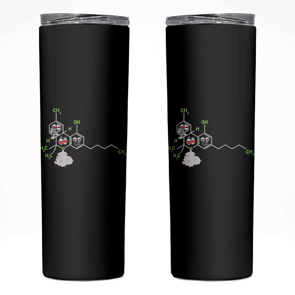 Cannabis Weed Skinny Tumbler Molecule THC Marijuana Stoner - Wonder Print Shop
