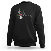 Cannabis Weed Sweatshirt Molecule THC Marijuana Stoner - Wonder Print Shop