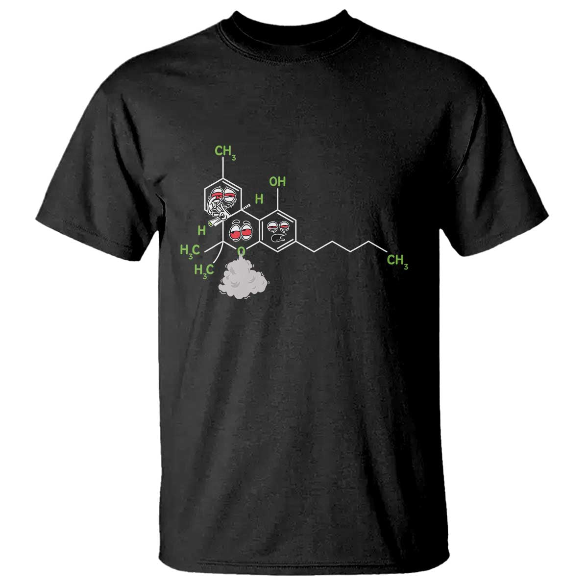 Cannabis Weed T Shirt Molecule THC Marijuana Stoner - Wonder Print Shop