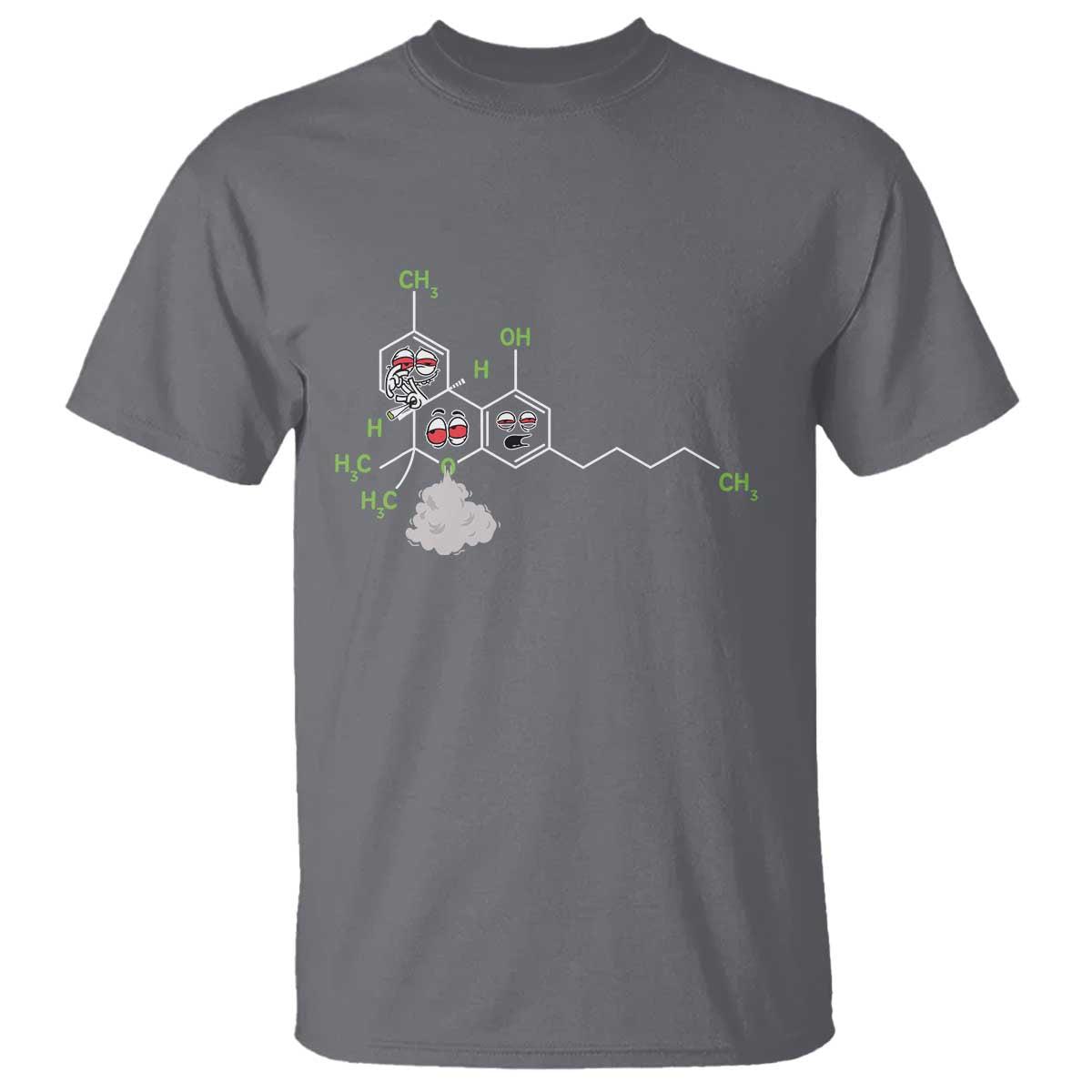 Cannabis Weed T Shirt Molecule THC Marijuana Stoner - Wonder Print Shop