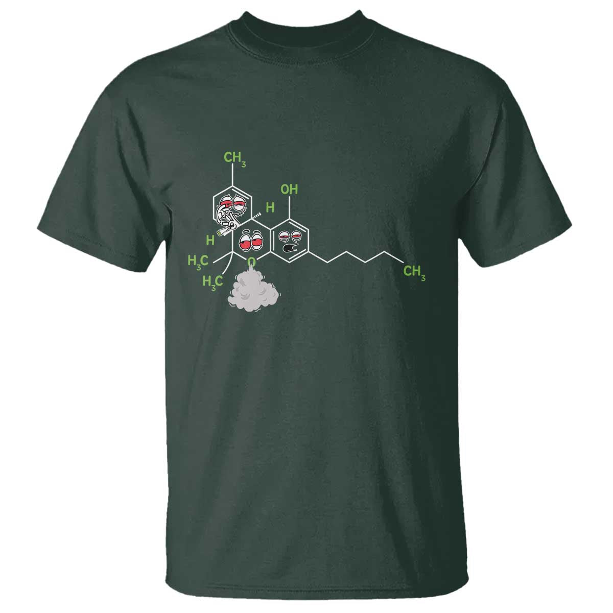 Cannabis Weed T Shirt Molecule THC Marijuana Stoner - Wonder Print Shop