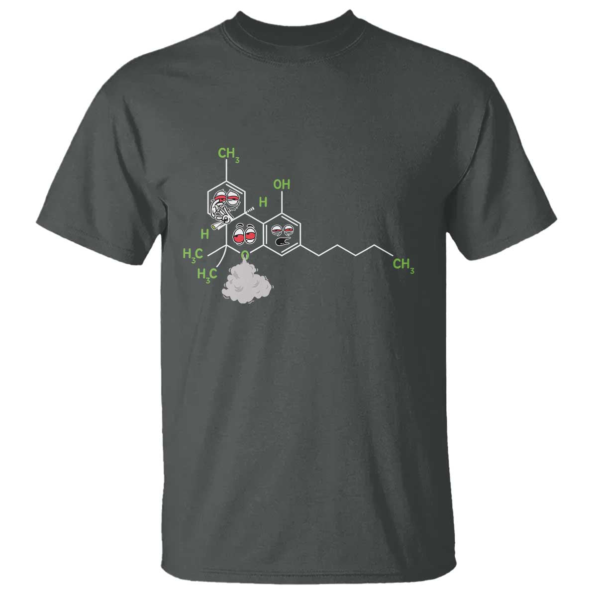 Cannabis Weed T Shirt Molecule THC Marijuana Stoner - Wonder Print Shop