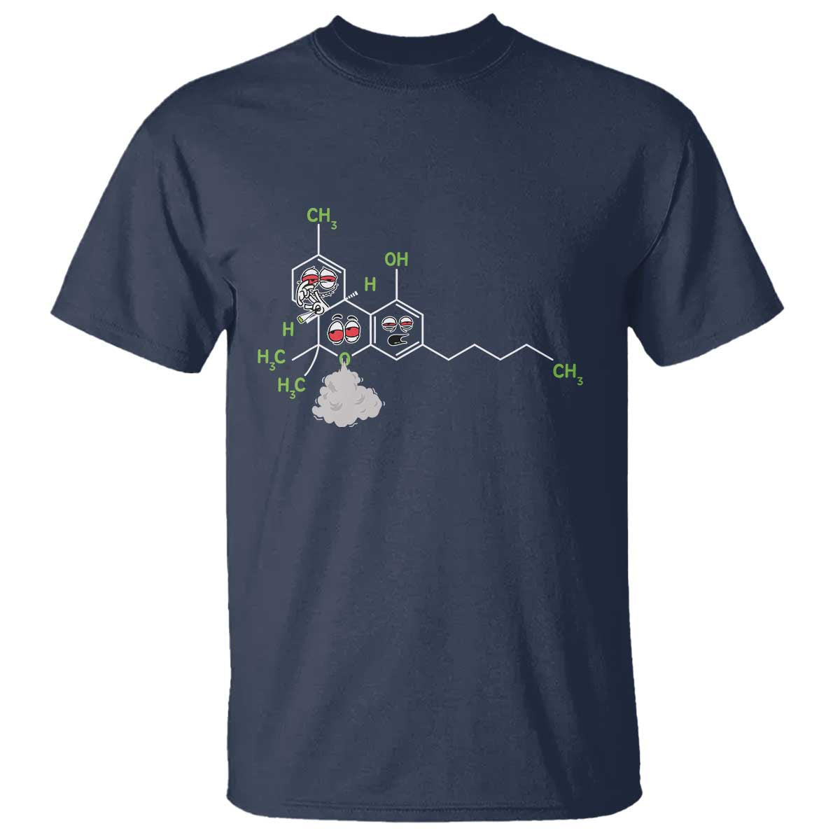 Cannabis Weed T Shirt Molecule THC Marijuana Stoner - Wonder Print Shop