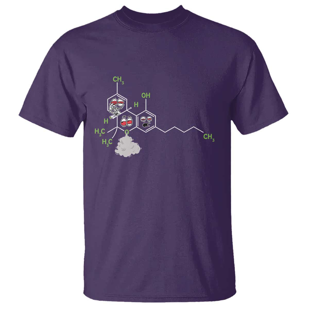 Cannabis Weed T Shirt Molecule THC Marijuana Stoner - Wonder Print Shop