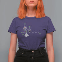 Cannabis Weed T Shirt For Women Molecule THC Marijuana Stoner - Wonder Print Shop