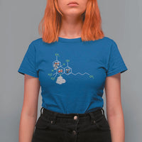 Cannabis Weed T Shirt For Women Molecule THC Marijuana Stoner - Wonder Print Shop