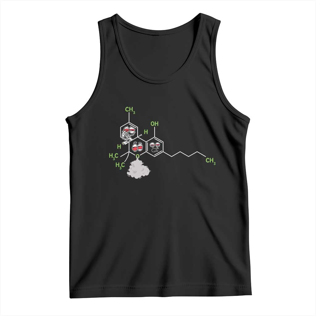 Cannabis Weed Tank Top Molecule THC Marijuana Stoner - Wonder Print Shop