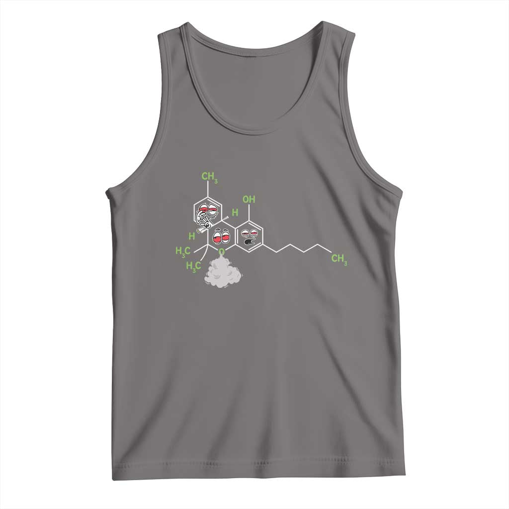 Cannabis Weed Tank Top Molecule THC Marijuana Stoner - Wonder Print Shop