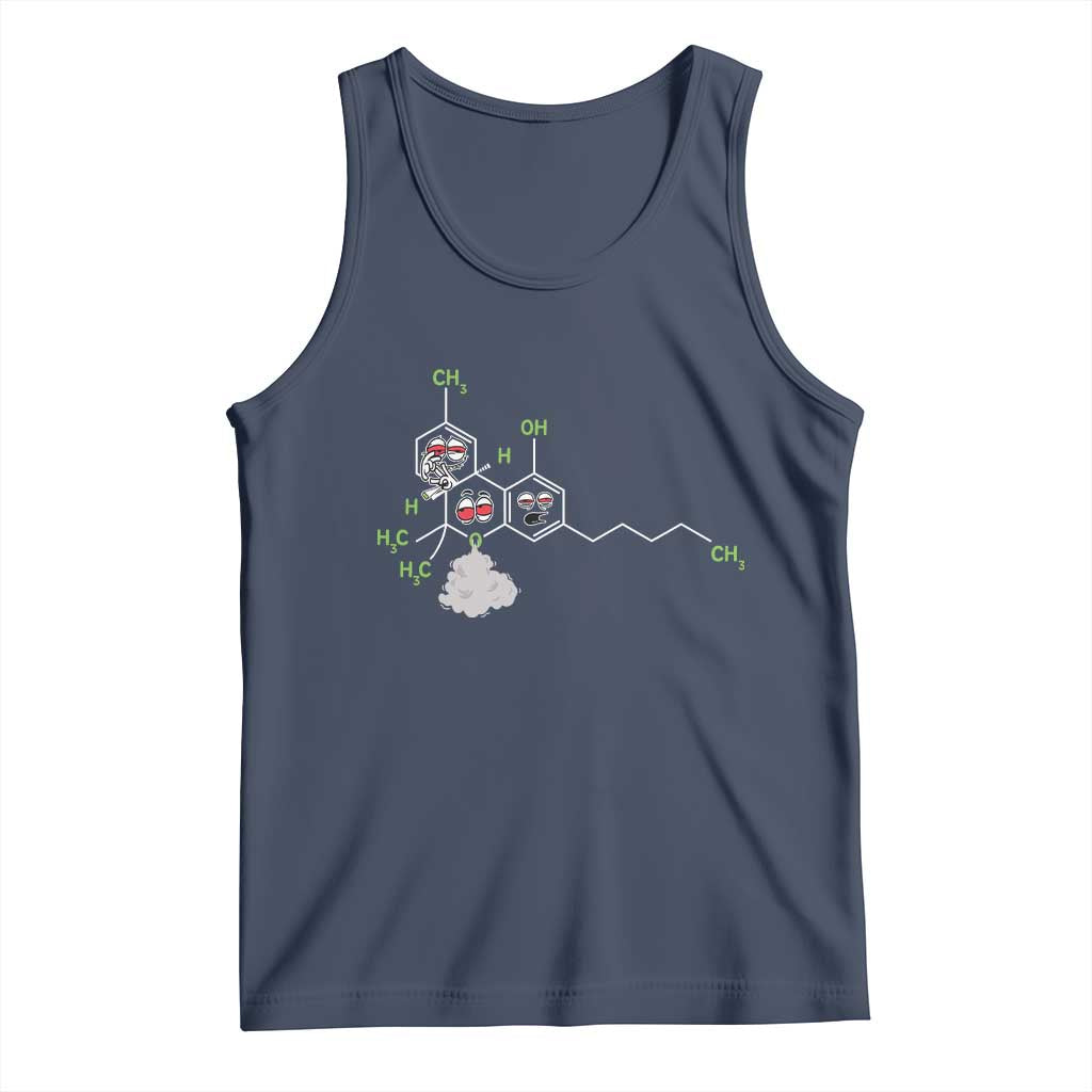 Cannabis Weed Tank Top Molecule THC Marijuana Stoner - Wonder Print Shop