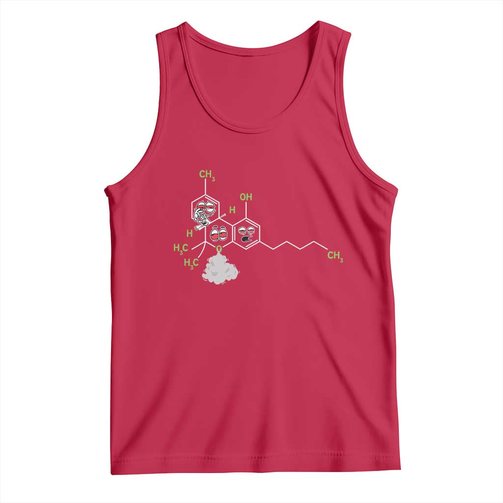 Cannabis Weed Tank Top Molecule THC Marijuana Stoner - Wonder Print Shop