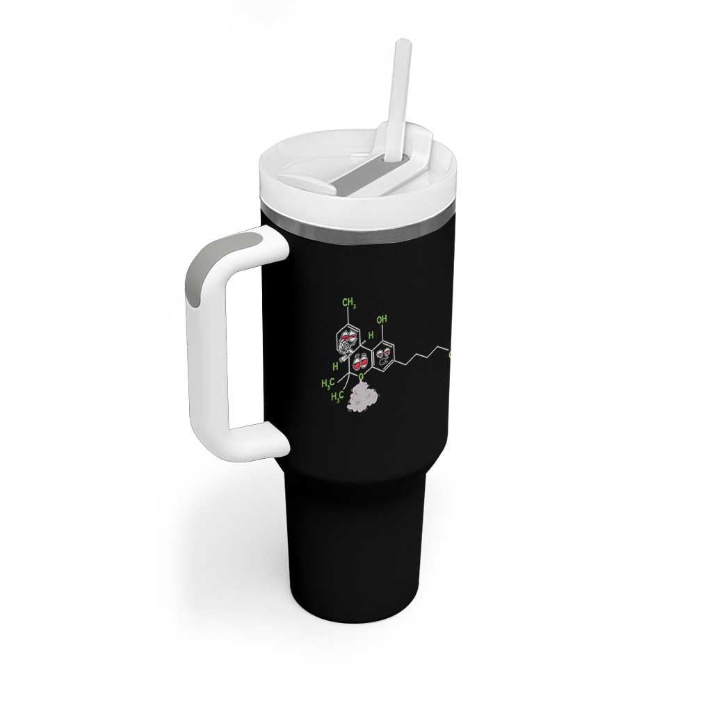 Cannabis Weed Tumbler With Handle Molecule THC Marijuana Stoner - Wonder Print Shop